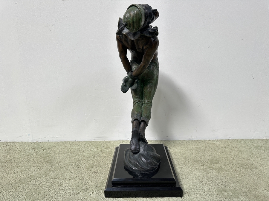 Donald Huntsman (American, B. 1934) Patinated Bronze Sculpture Titled 'Harlequin' Male Clown Ballet Dancer 1993 Numbered 2 Of 50 14'W X 10'D X 23.5'H Estimate $1,100-$2,100 [Photo 8]