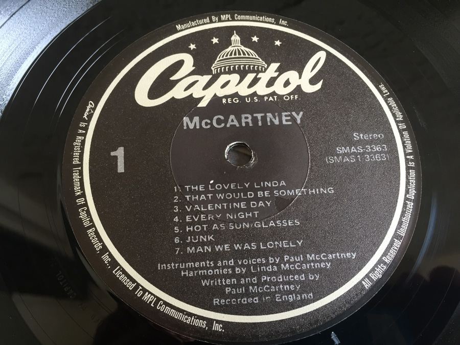 McCartney ‎- McCartney - Capitol Records ‎- SMAS 3363 [Photo 5]