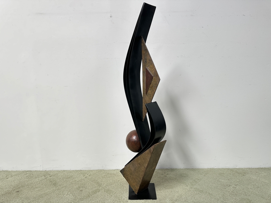 Destiny Allison (American, 21st Century) Abstract Steel Sculpture With Geometric Shapes Signed On Base Dated 2007 48'H X 19'W X 13.5'D Estimate $2,000-$4,000 [Photo 7]