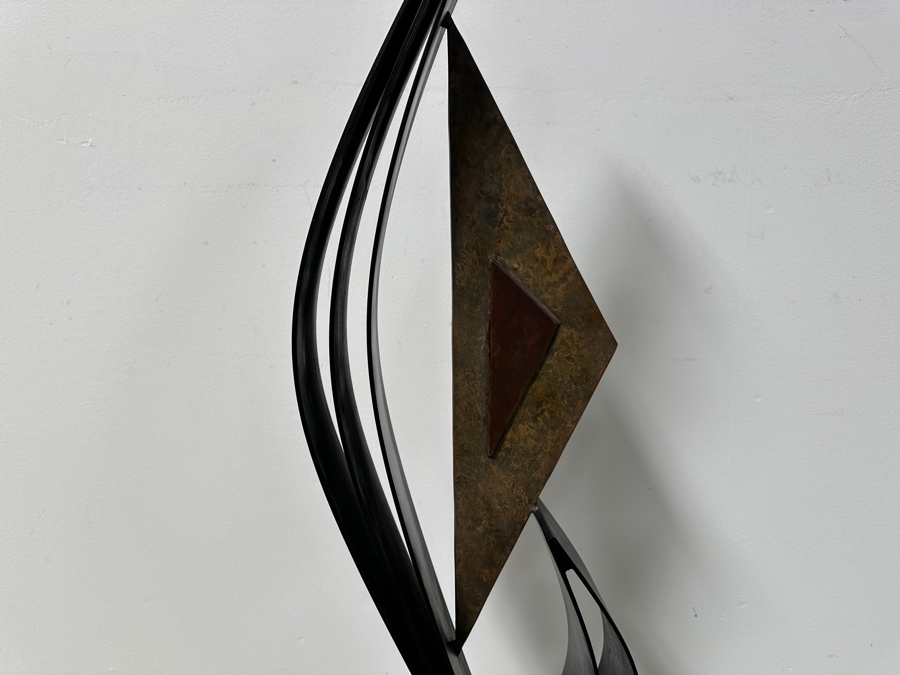Destiny Allison (American, 21st Century) Abstract Steel Sculpture With Geometric Shapes Signed On Base Dated 2007 48'H X 19'W X 13.5'D Estimate $2,000-$4,000 [Photo 5]
