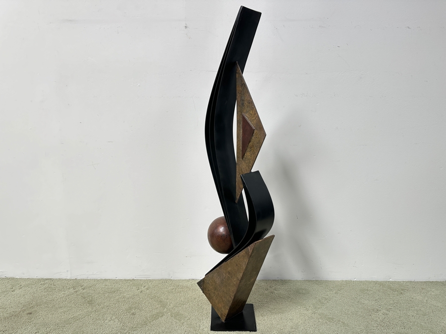 Destiny Allison (American, 21st Century) Abstract Steel Sculpture With Geometric Shapes Signed On Base Dated 2007 48'H X 19'W X 13.5'D Estimate $2,000-$4,000 [Photo 6]