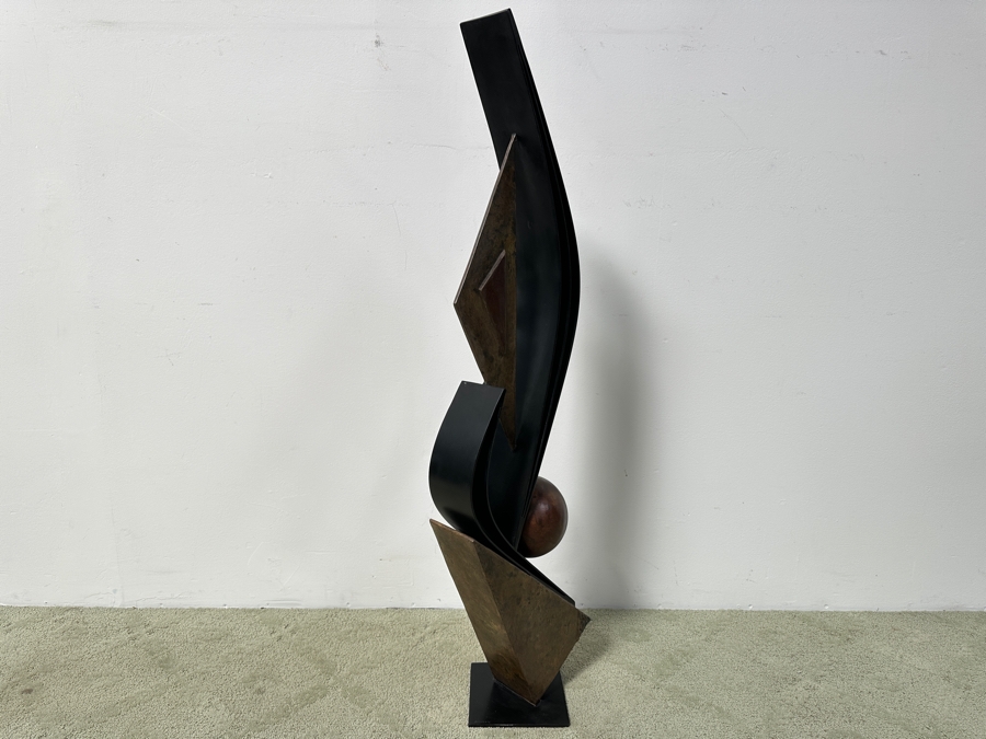 Destiny Allison (American, 21st Century) Abstract Steel Sculpture With Geometric Shapes Signed On Base Dated 2007 48'H X 19'W X 13.5'D Estimate $2,000-$4,000 [Photo 8]
