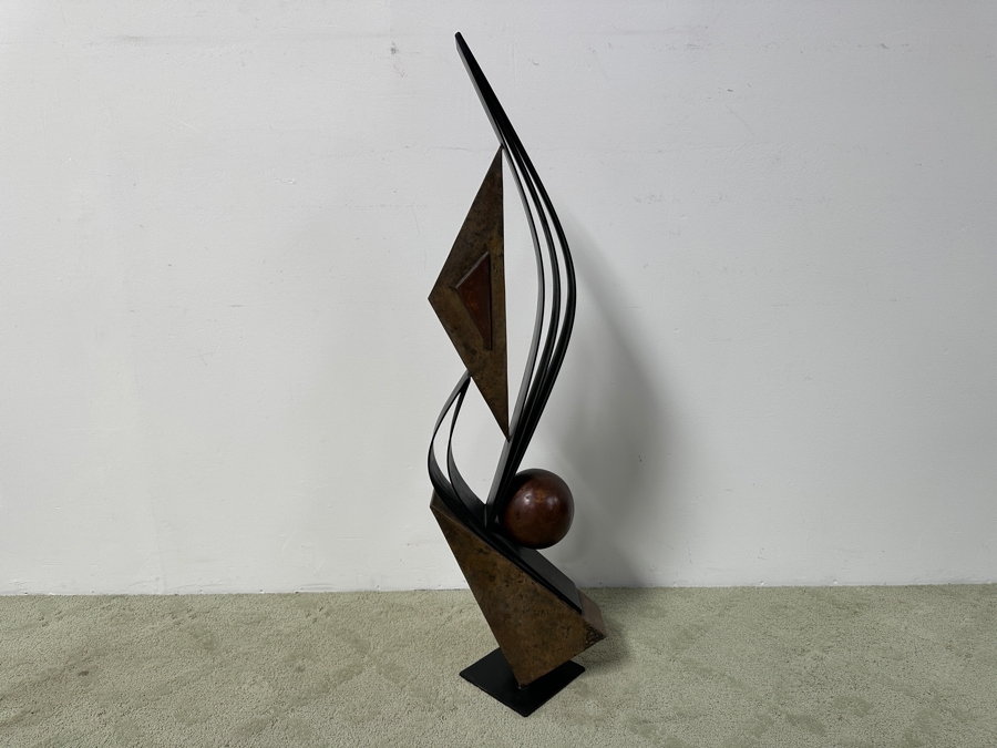 Destiny Allison (American, 21st Century) Abstract Steel Sculpture With Geometric Shapes Signed On Base Dated 2007 48'H X 19'W X 13.5'D Estimate $2,000-$4,000 [Photo 10]
