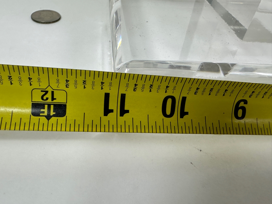 Large Moroccan Pre-Historic Ammonite Fossil With Lucite Stand 11'W X 11'H [Photo 7]