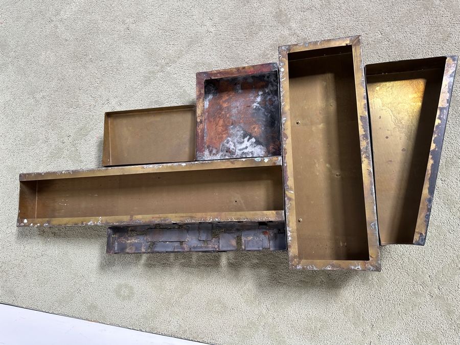 David W. Bowman (American, 21st Century) Abstract Mixed-Metal Geometric Wall Sculpture 53'W X 25'H X 7'D Estimate $4,000-$6,000 [Photo 6]