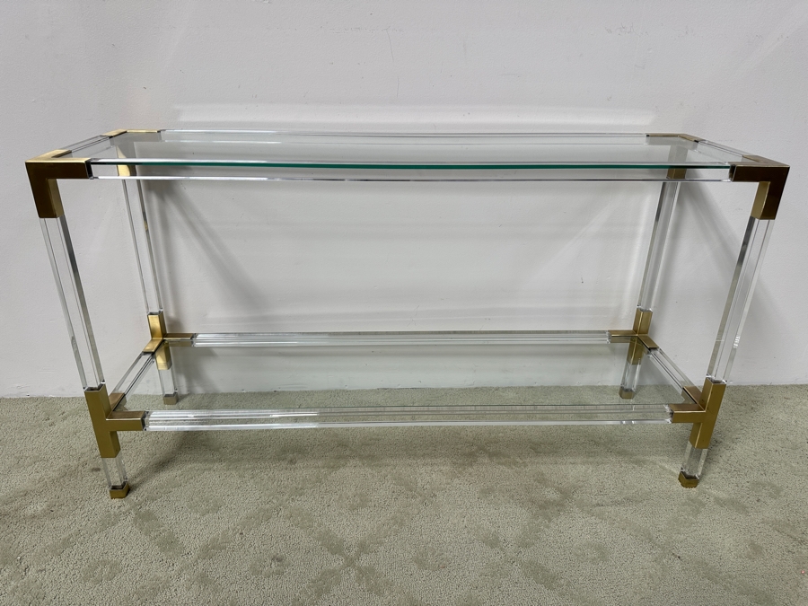 Jonathan Adler Jacques Lucite Console Table 50'W X 14.5'D X 28'H Retails $2,100 [Photo 3]