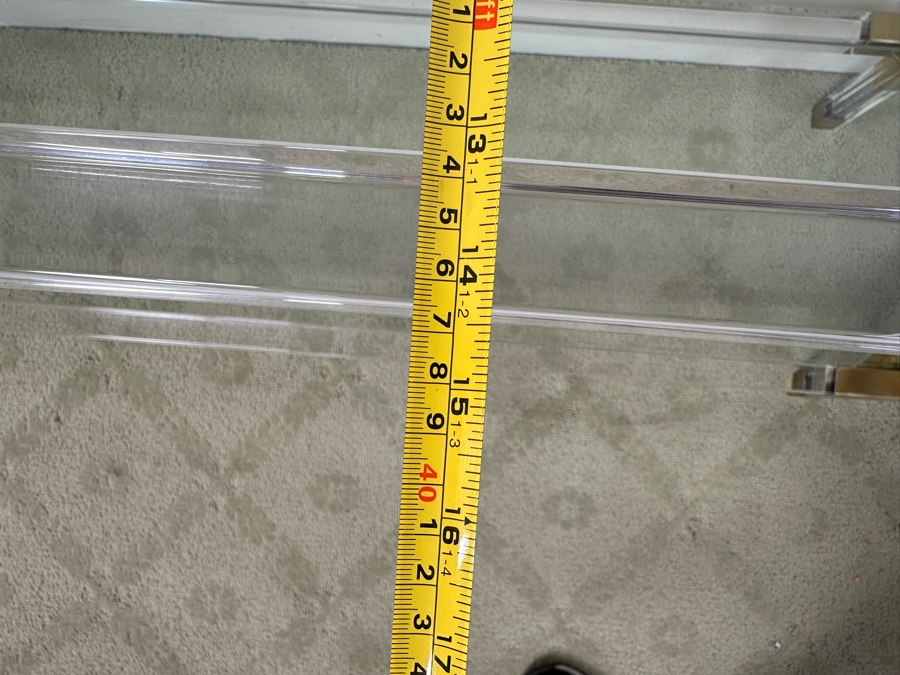 Jonathan Adler Jacques Lucite Console Table 50'W X 14.5'D X 28'H Retails $2,100 [Photo 9]