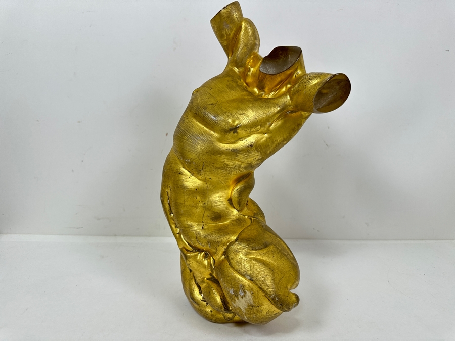 Martin Blank (American, b. 1962) Art Glass Sculpture Titled 'Ghilberti' Dated 1992 Gold Colored Glass Torso Of Man 12.5'H Estimate $1,500-$3,000 [Photo 3]