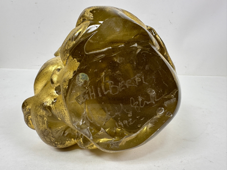 Martin Blank (American, b. 1962) Art Glass Sculpture Titled 'Ghilberti' Dated 1992 Gold Colored Glass Torso Of Man 12.5'H Estimate $1,500-$3,000 [Photo 10]