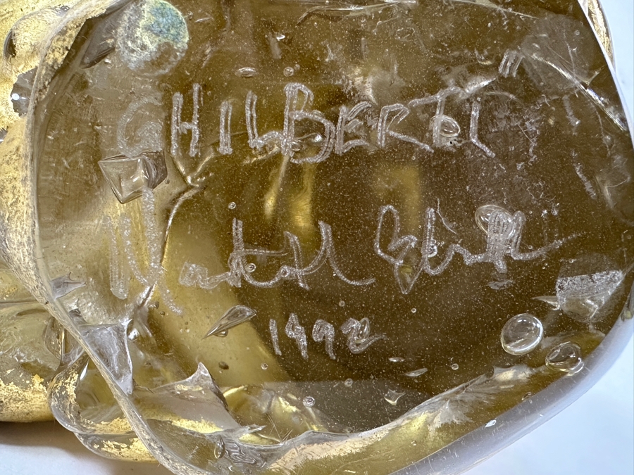 Martin Blank (American, b. 1962) Art Glass Sculpture Titled 'Ghilberti' Dated 1992 Gold Colored Glass Torso Of Man 12.5'H Estimate $1,500-$3,000 [Photo 11]