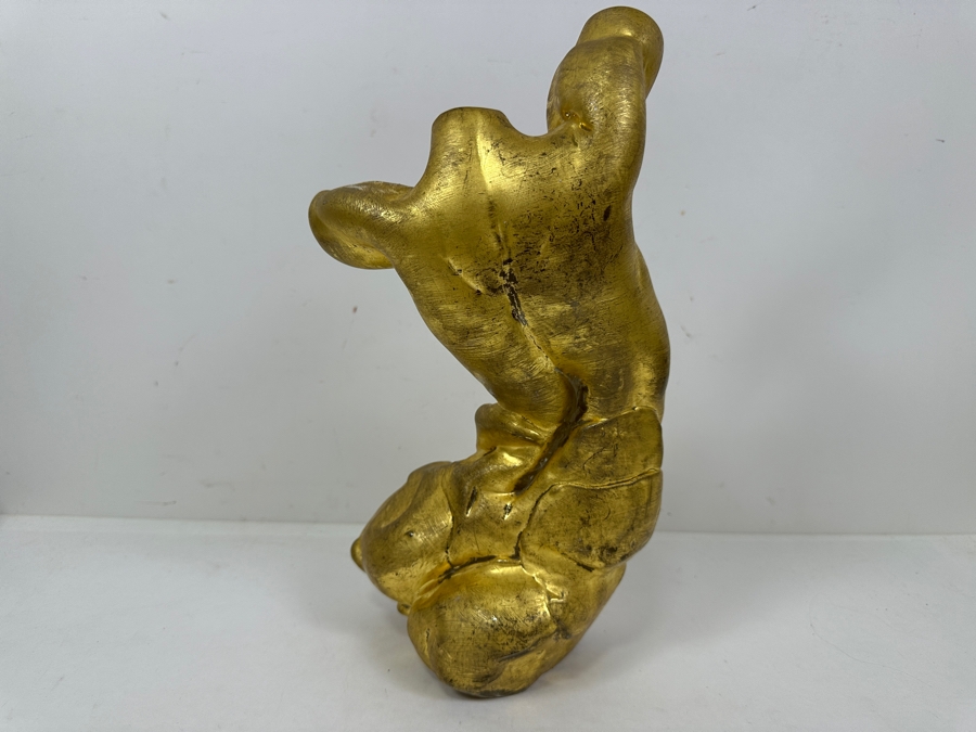 Martin Blank (American, b. 1962) Art Glass Sculpture Titled 'Ghilberti' Dated 1992 Gold Colored Glass Torso Of Man 12.5'H Estimate $1,500-$3,000 [Photo 6]