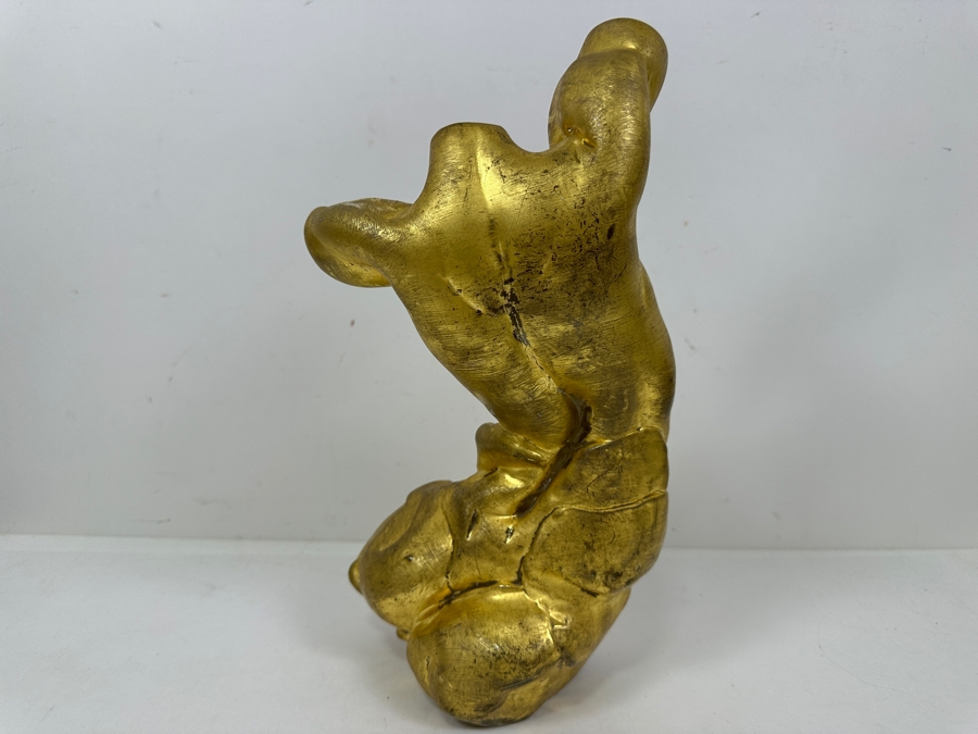 Martin Blank (American, b. 1962) Art Glass Sculpture Titled 'Ghilberti' Dated 1992 Gold Colored Glass Torso Of Man 12.5'H Estimate $1,500-$3,000 [Photo 5]