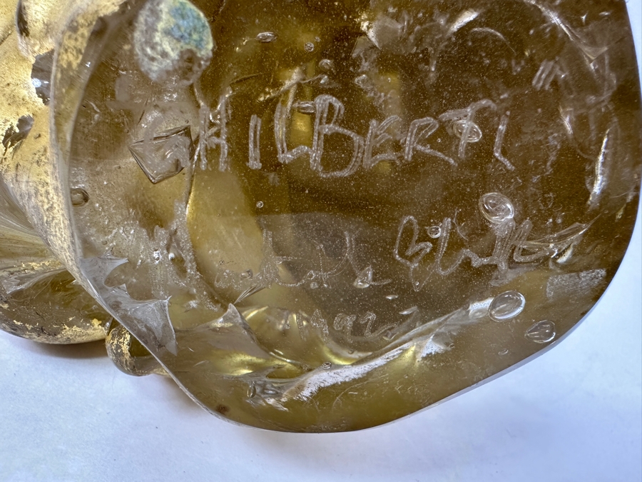 Martin Blank (American, b. 1962) Art Glass Sculpture Titled 'Ghilberti' Dated 1992 Gold Colored Glass Torso Of Man 12.5'H Estimate $1,500-$3,000 [Photo 8]