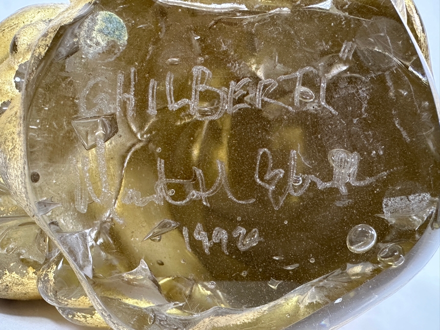 Martin Blank (American, b. 1962) Art Glass Sculpture Titled 'Ghilberti' Dated 1992 Gold Colored Glass Torso Of Man 12.5'H Estimate $1,500-$3,000 [Photo 12]