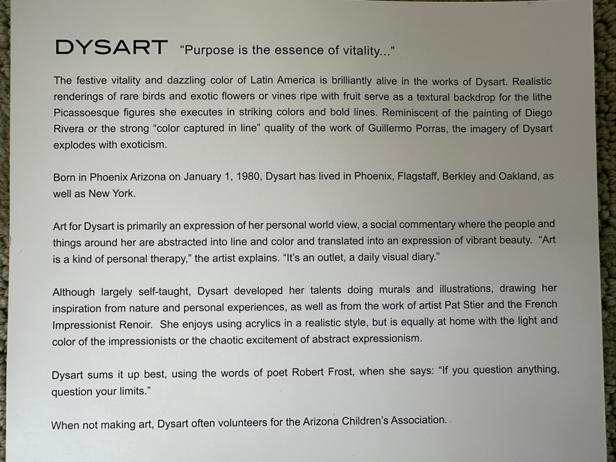 Just Added - Dysart (American, B. 1980) Modernist Abstract Painting On Metal Titled 'Moon Dance' 40' X 40' [Photo 8]