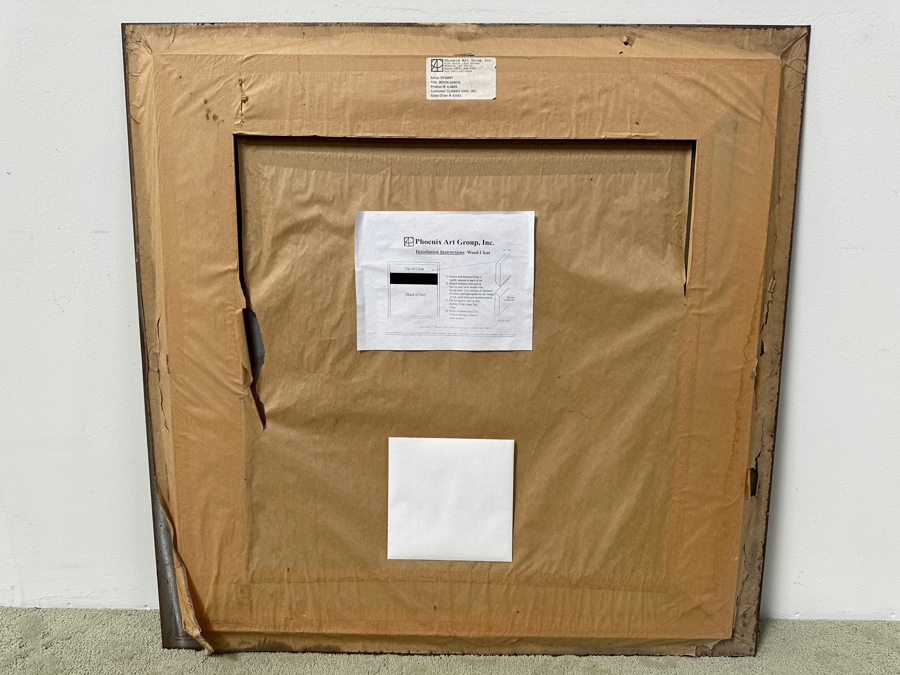 Just Added - Dysart (American, B. 1980) Modernist Abstract Painting On Metal Titled 'Moon Dance' 40' X 40' [Photo 5]