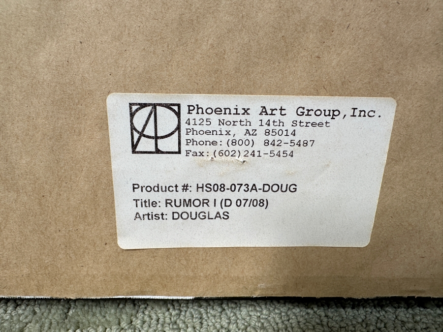 John Douglas (American, 21st Century) Mixed-Media Geometric Abstract Painting On Canvas Titled 'Rumor I' 30' X 30' Estimate $2,000-$3,000 [Photo 9]