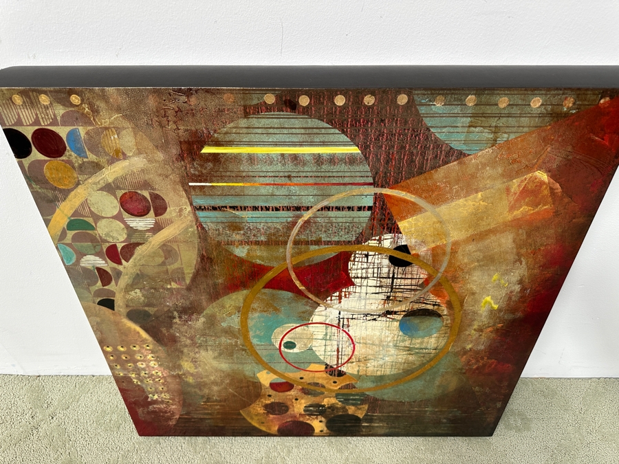 John Douglas (American, 21st Century) Mixed-Media Geometric Abstract Painting On Canvas Titled 'Rumor I' 30' X 30' Estimate $2,000-$3,000 [Photo 4]