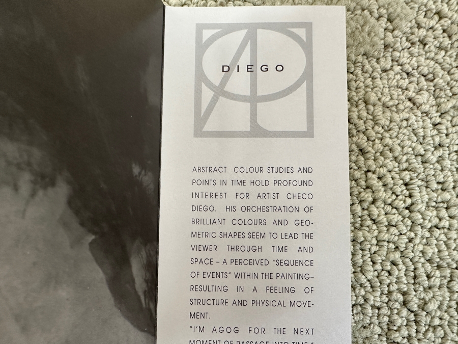 Checo Diego (American, 21st Century) Abstract Painting On Canvas Titled 'Sochil' 30' X 30' Framed In A Modern Steel Frame 32' X 32' Estimate $2,000-$3,000 [Photo 12]