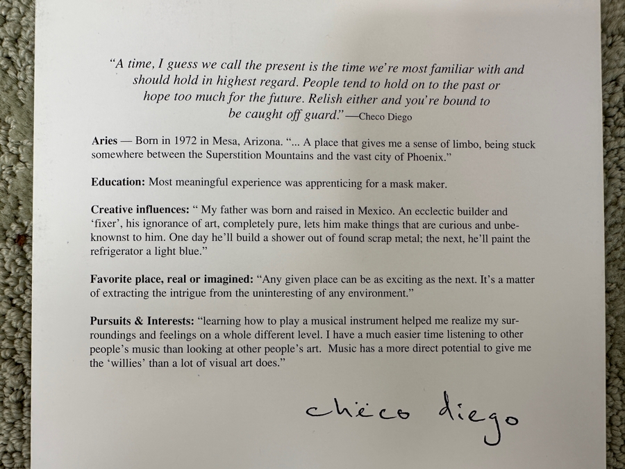 Checo Diego (American, 21st Century) Abstract Painting On Canvas Titled 'Sochil' 30' X 30' Framed In A Modern Steel Frame 32' X 32' Estimate $2,000-$3,000 [Photo 15]