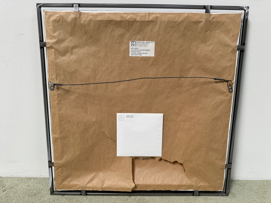 Checo Diego (American, 21st Century) Abstract Painting On Canvas Titled 'Sochil' 30' X 30' Framed In A Modern Steel Frame 32' X 32' Estimate $2,000-$3,000 [Photo 8]