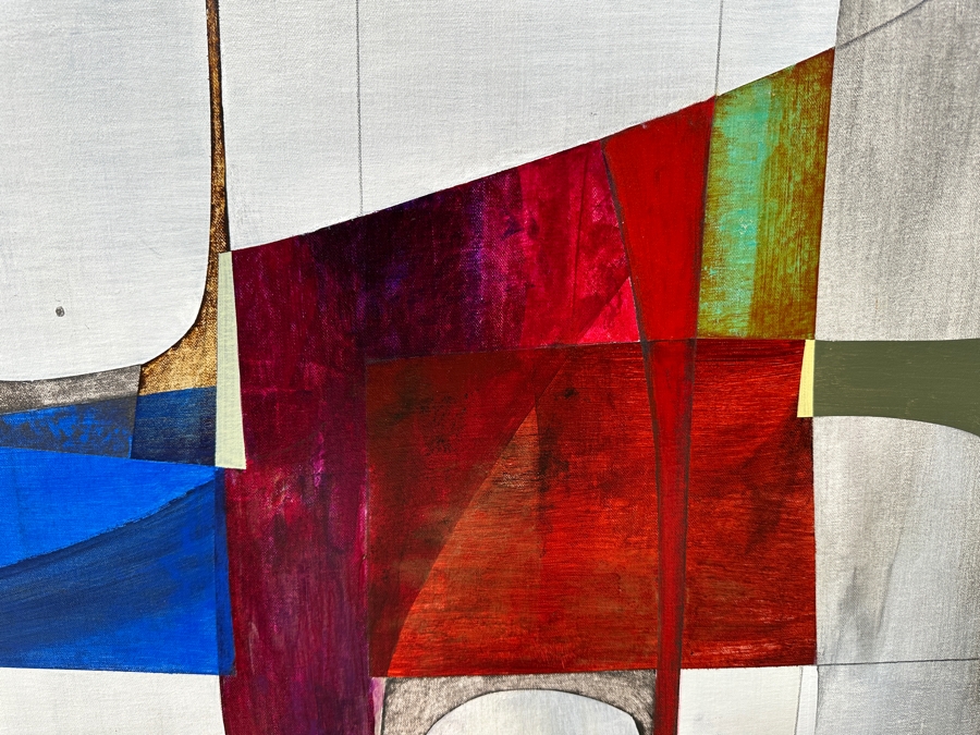 Checo Diego (American, 21st Century) Abstract Painting On Canvas Titled 'Sochil' 30' X 30' Framed In A Modern Steel Frame 32' X 32' Estimate $2,000-$3,000 [Photo 4]