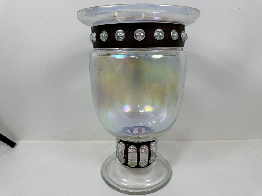 Silvestri Mouth Blown Art Glass Vase 14.5'H [Photo 3]