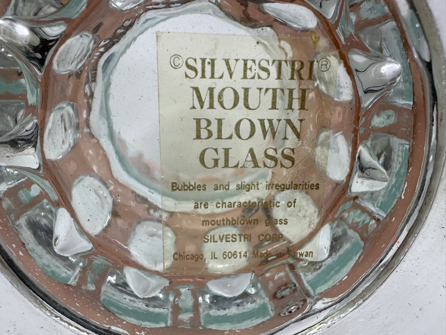 Silvestri Mouth Blown Art Glass Vase 14.5'H [Photo 7]