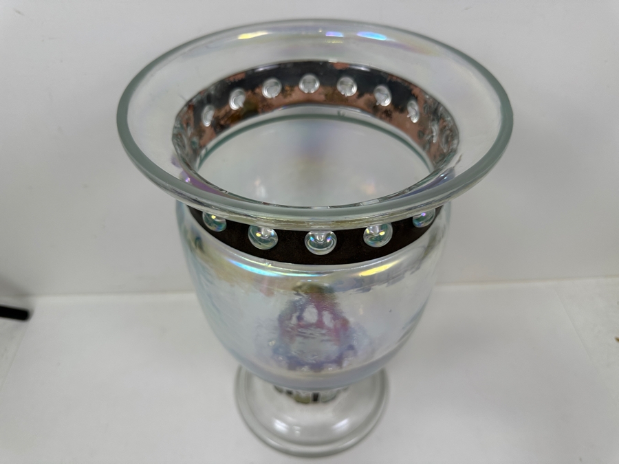 Silvestri Mouth Blown Art Glass Vase 14.5'H [Photo 6]