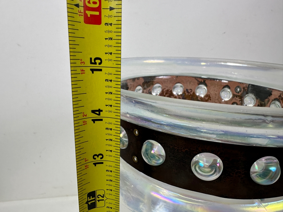 Silvestri Mouth Blown Art Glass Vase 14.5'H [Photo 9]