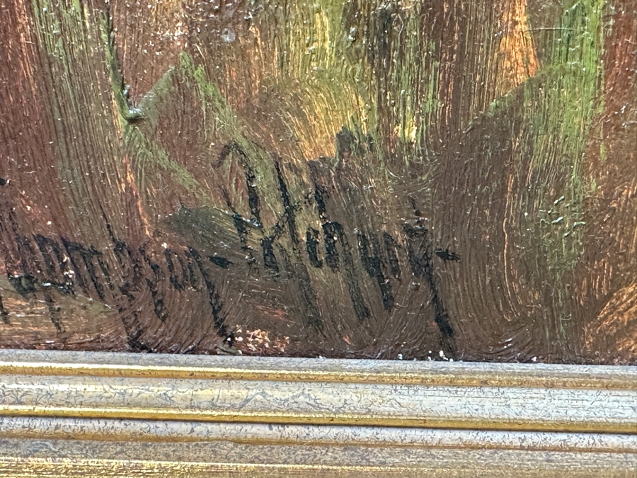 George Thompson Pritchard (1878-1962, American/United Kingdom) Stunning Original Landscape Oil Painting On Canvas Signed Lower Left 40' X 30' Framed 46' X 36' Estimate $3,000-$4,000 [Photo 11]