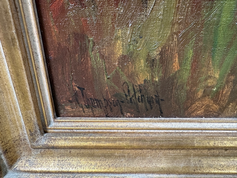 George Thompson Pritchard (1878-1962, American/United Kingdom) Stunning Original Landscape Oil Painting On Canvas Signed Lower Left 40' X 30' Framed 46' X 36' Estimate $3,000-$4,000 [Photo 8]