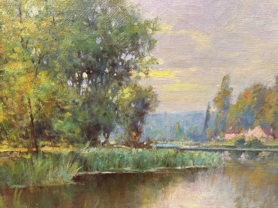 George Thompson Pritchard (1878-1962, American/United Kingdom) Stunning Original Landscape Oil Painting On Canvas Signed Lower Left 40' X 30' Framed 46' X 36' Estimate $3,000-$4,000 [Photo 5]