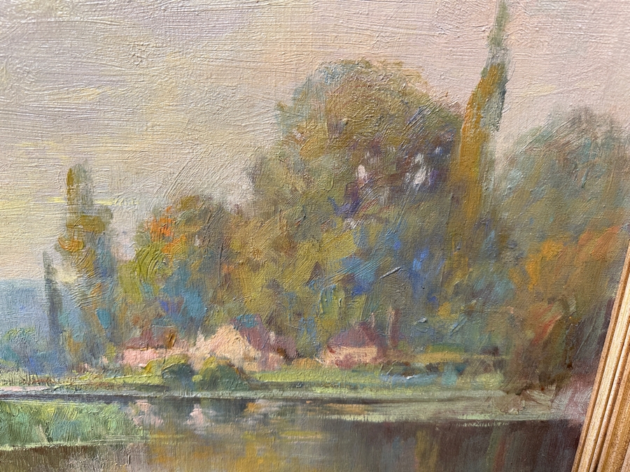 George Thompson Pritchard (1878-1962, American/United Kingdom) Stunning Original Landscape Oil Painting On Canvas Signed Lower Left 40' X 30' Framed 46' X 36' Estimate $3,000-$4,000 [Photo 3]