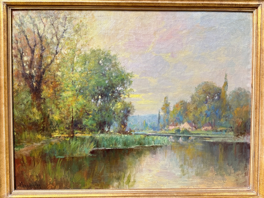 George Thompson Pritchard (1878-1962, American/United Kingdom) Stunning Original Landscape Oil Painting On Canvas Signed Lower Left 40' X 30' Framed 46' X 36' Estimate $3,000-$4,000