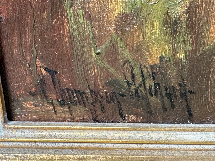 George Thompson Pritchard (1878-1962, American/United Kingdom) Stunning Original Landscape Oil Painting On Canvas Signed Lower Left 40' X 30' Framed 46' X 36' Estimate $3,000-$4,000 [Photo 9]