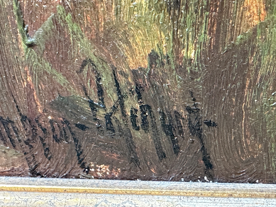 George Thompson Pritchard (1878-1962, American/United Kingdom) Stunning Original Landscape Oil Painting On Canvas Signed Lower Left 40' X 30' Framed 46' X 36' Estimate $3,000-$4,000 [Photo 12]