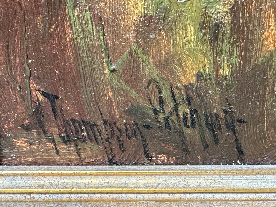 George Thompson Pritchard (1878-1962, American/United Kingdom) Stunning Original Landscape Oil Painting On Canvas Signed Lower Left 40' X 30' Framed 46' X 36' Estimate $3,000-$4,000 [Photo 14]