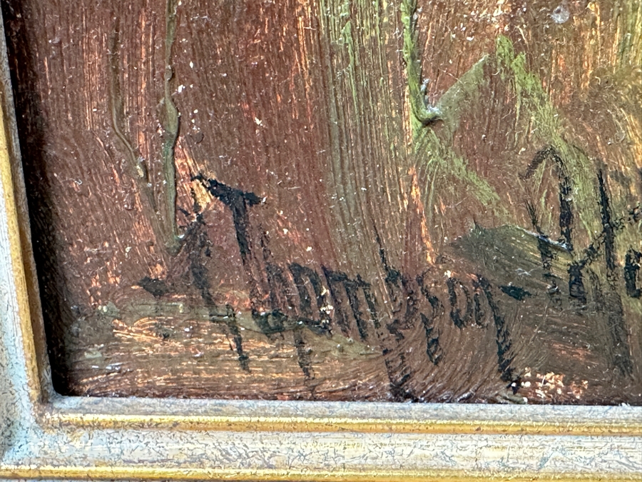 George Thompson Pritchard (1878-1962, American/United Kingdom) Stunning Original Landscape Oil Painting On Canvas Signed Lower Left 40' X 30' Framed 46' X 36' Estimate $3,000-$4,000 [Photo 13]