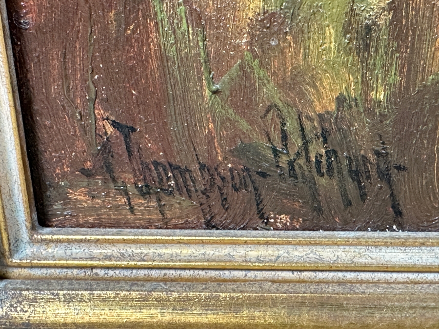 George Thompson Pritchard (1878-1962, American/United Kingdom) Stunning Original Landscape Oil Painting On Canvas Signed Lower Left 40' X 30' Framed 46' X 36' Estimate $3,000-$4,000 [Photo 10]