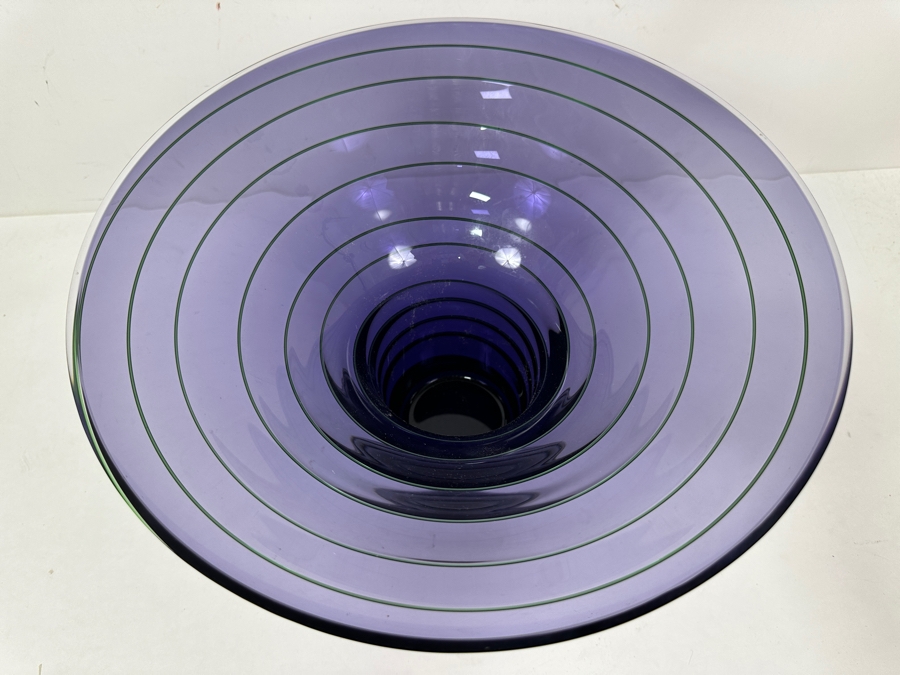Just Added - Purple Art Glass Vase 12W X 7.5H [Photo 6]