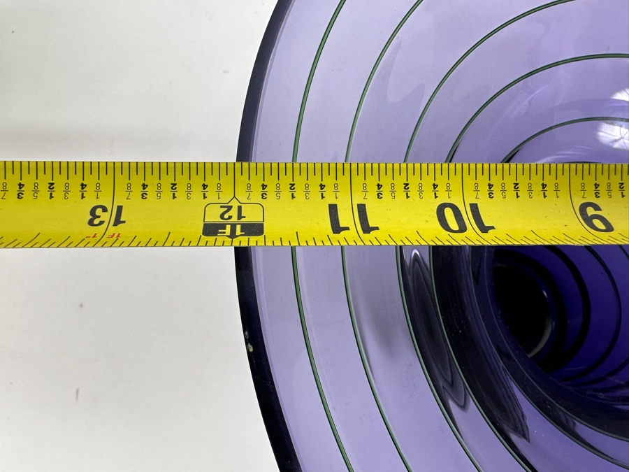 Just Added - Purple Art Glass Vase 12W X 7.5H [Photo 8]