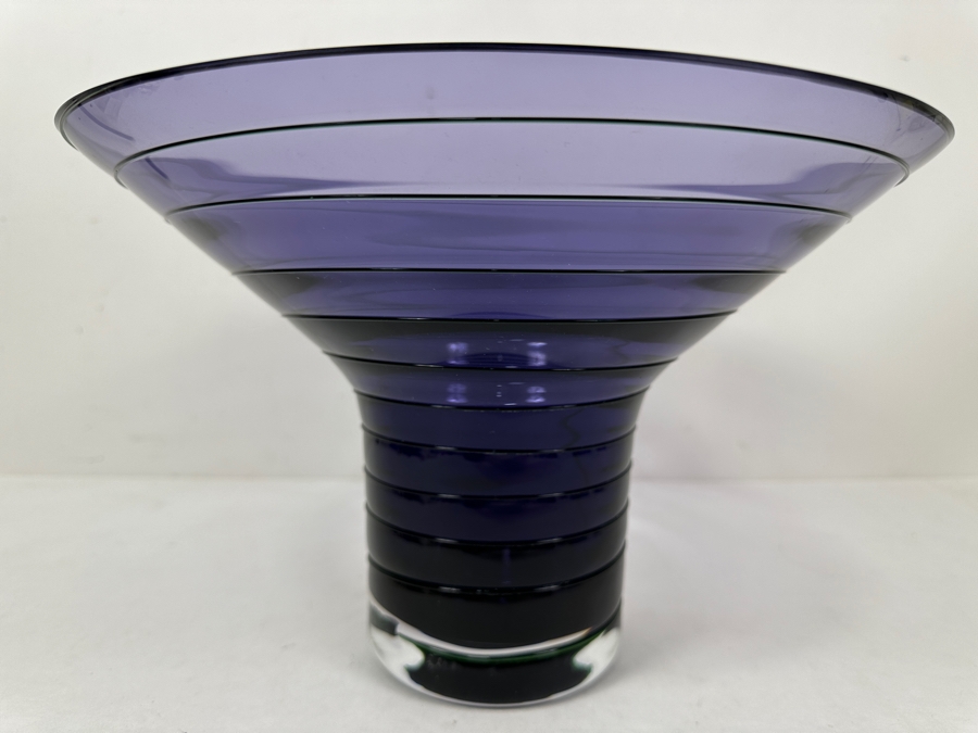 Just Added - Purple Art Glass Vase 12W X 7.5H [Photo 3]