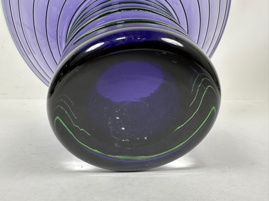 Just Added - Purple Art Glass Vase 12W X 7.5H [Photo 7]
