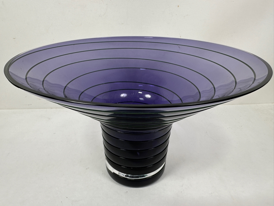 Just Added - Purple Art Glass Vase 12W X 7.5H [Photo 5]