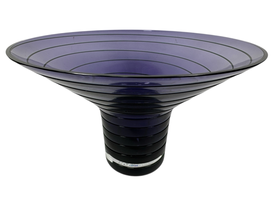 Just Added - Purple Art Glass Vase 12W X 7.5H
