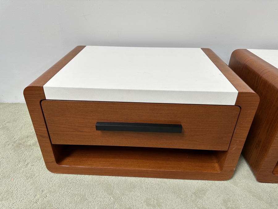 Just Added - Pair Of Custom Modernist Floating Nightstands 32W X 22D X 17H [Photo 3]