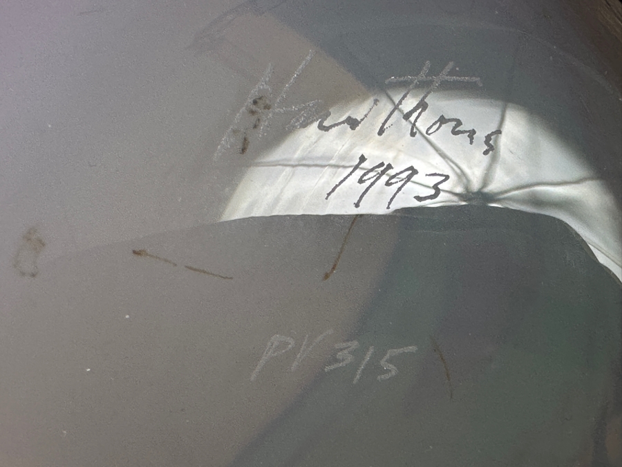 Christopher Hawthorne (American, B. 1953) Large Art Glass Vase From The 'Aquarium' Series Dated 1993 18'W X 11'D X 15'H Estimate $500-$1,000 [Photo 14]