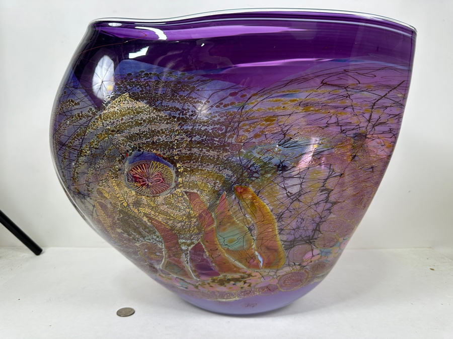 Christopher Hawthorne (American, B. 1953) Large Art Glass Vase From The 'Aquarium' Series Dated 1993 18'W X 11'D X 15'H Estimate $500-$1,000 [Photo 6]