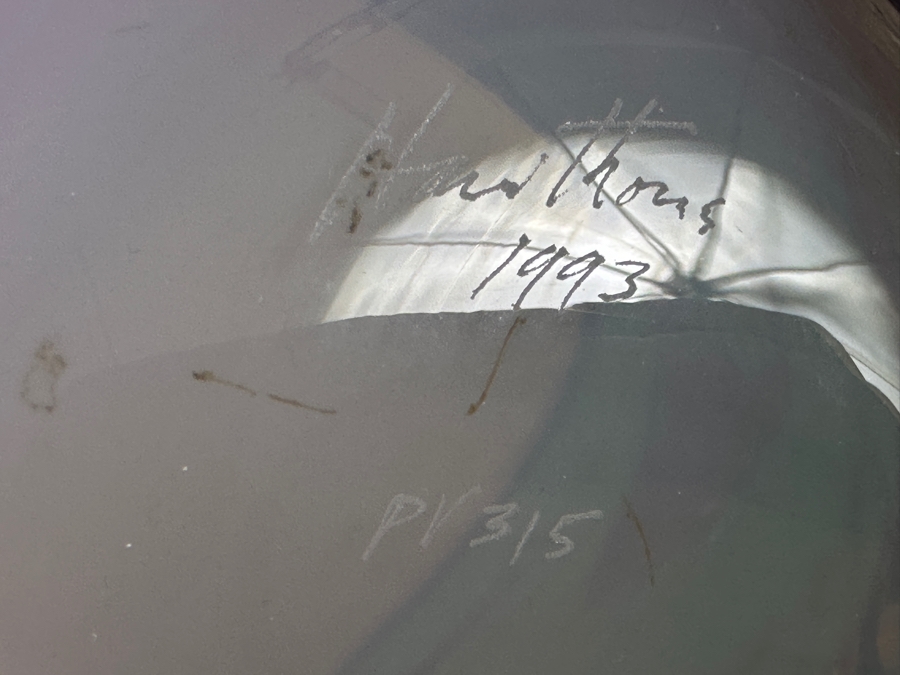 Christopher Hawthorne (American, B. 1953) Large Art Glass Vase From The 'Aquarium' Series Dated 1993 18'W X 11'D X 15'H Estimate $500-$1,000 [Photo 13]